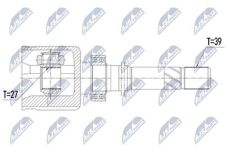 NPWPL060 Nty PRZEGUB WEWNиTRZNY OPEL VIVARO B 1.6CDTI 15-, RENAULT TRAFFIC III 1.6DCI 14-, N