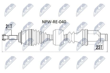 NPWRE040 Nty PрЭOЧ NAPиDOWA DACIA LOGAN 1.2,1.4,1.6 04-, SANDERO 1.2,1.4,1.6 08- /PRAWA/