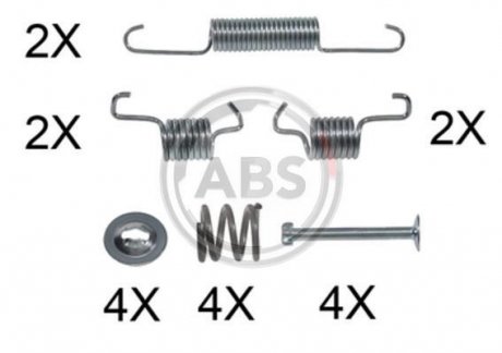 0011Q A.B.S. Монтажний набір гальмівної колодки