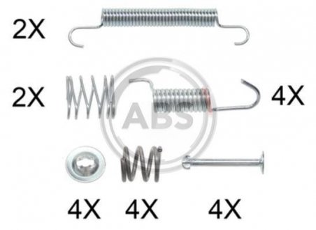 0899Q A.B.S. Монтажний к-кт гальмівних колодок