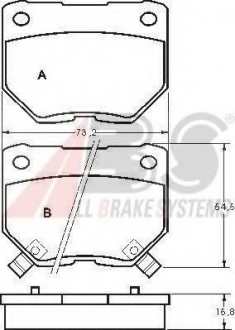 36719 A.B.S. Гальмівнi колодки дисковi задн. Nissan 300 ZX 3.0 05.90-09.95