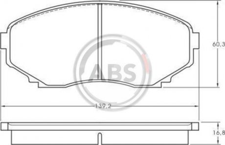 36995 A.B.S. Гальмiвнi колодки дисковi