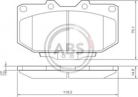 37128 A.B.S. Тормозные колодки дискові (1 к-т)