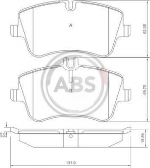 37165 A.B.S. Колодка торм. диск. mb c180/c200 cdi/c220 cdi передн. (пр-во abs)