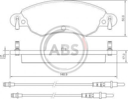 37278 A.B.S. Тормозные колодки дискові (1 к-т)