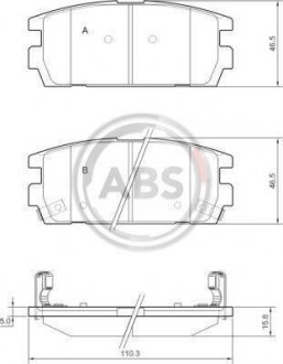 37324 A.B.S. Колодки торм. дисковый тормоз (компл.) (пр-во ABS)