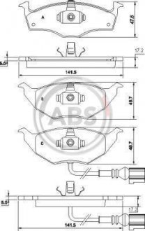 37337 A.B.S. Тормозные колодки дискові (1 к-т)