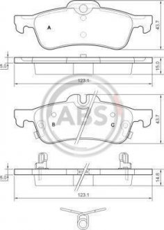 37579 A.B.S. Тормозные колодки дискові (1 к-т)