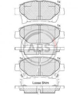37738 A.B.S. Тормозные колодки, дискове гальмо (набір)