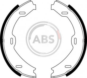 9140 A.B.S. Гальмiвнi колодки барабаннi