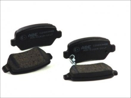 C2X009ABE ABE Колодки тормозные задние дисковые( тип TRW 95.4x42.7x15 ) Opel Astra A, G, H, J. Combo, Corsa, Zafir