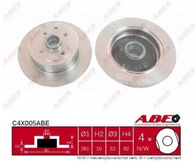 Диск гальмівний ABE C4X005ABE