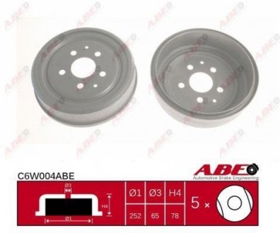 Тормозный барабан ABE C6W004ABE