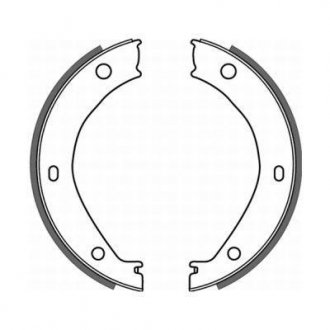 Комплект тормозных колодок, стояночная тормозная система ABE CRB002ABE