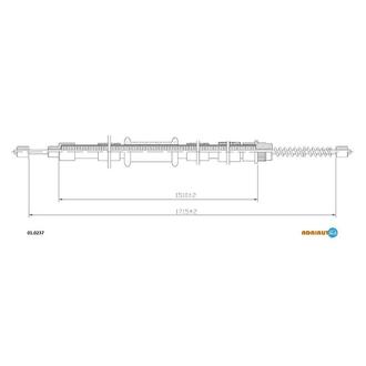 01.0237 ADRIAUTO ADRIAUTO ALFA ROMEO Трос ручного тормоза лев/прав. 33 88- 1713mm