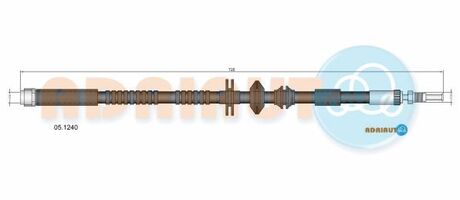05.1240 ADRIAUTO ADRIAUTO шланг тормозной перед. BMW 5 F10