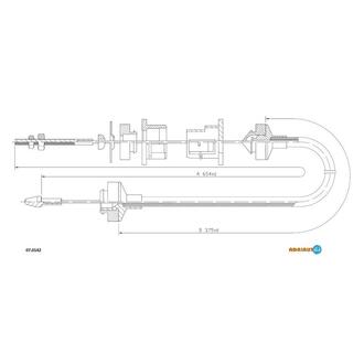 07.0142 ADRIAUTO ADRIAUTO CITROEN Трос сцепления ZX 1,6-1,9 91- 657/369mm