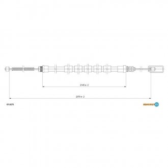 07.0275 ADRIAUTO Трос ручного гальма