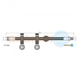 07.1229 ADRIAUTO ADRIAUTO CITROEN Торм.шланг передн.XM -94