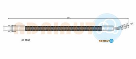 09.1209 ADRIAUTO ADRIAUTO шланг гальм. передн. KIA PICANTO -11