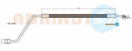 09.1279 ADRIAUTO ADRIAUTO HYUNDAI шланг тормозной задн. прав. Santa FE 06-