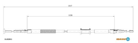 11.0220.1 ADRIAUTO ADRIAUTO FIAT Трос ручного тормоза задн. лев.