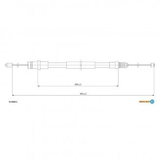FIAT Трос ручного тормоза Scudo,Jumpy,Expert 1.9/2.0D ADRIAUTO 11.0262.1