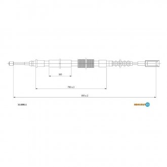 11.0281.1 ADRIAUTO Трос ручного гальма