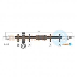 11.1229 ADRIAUTO ADRIAUTO FIAT Тормозной шланг передний RITMO,UNO 83-85