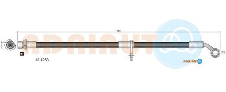 12.1253 ADRIAUTO ADRIAUTO HONDA гальм.шланг перед. лів. CR-V -95