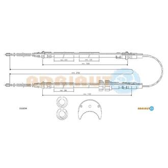 13.0234 ADRIAUTO ADRIAUTO FORD Трос ручного тормоза Fiesta 86-