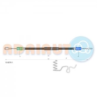 13.0279.1 ADRIAUTO Трос тормозной Ford Transit 2006
