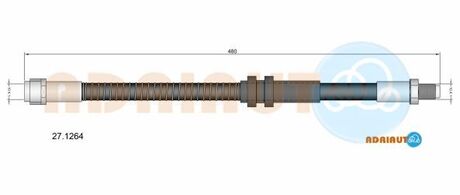 27.1264 ADRIAUTO ADRIAUTO DB шланг гальм. передн. DB C204