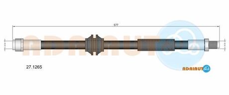 27.1265 ADRIAUTO ADRIAUTO DB шланг тормозной передній W164