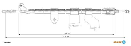 28.0249.1 ADRIAUTO ADRIAUTO NISSAN Трос ручного тормоза лев. Qasqai+2 07-
