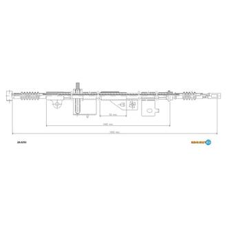 28.0293 ADRIAUTO ADRIAUTO NISSAN Трос ручного тормоза прав.Primera -99 (диск)