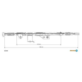28.0294 ADRIAUTO ADRIAUTO NISSAN Трос ручного тормоза лев.Primera -99 (диск)