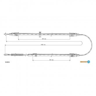 33.0211 ADRIAUTO Трос ручного гальма