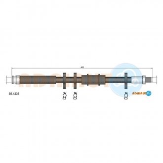35.1238 ADRIAUTO ADRIAUTO FIAT Тормозной шланг передний (короткий) Ducato 94-
