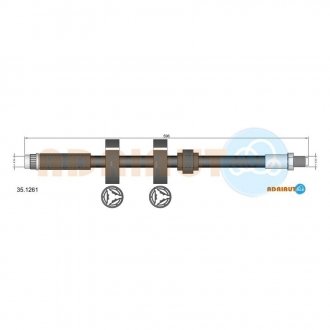 35.1261 ADRIAUTO ADRIAUTO PEUGEOT Шланг тормозной пер. 607 -04