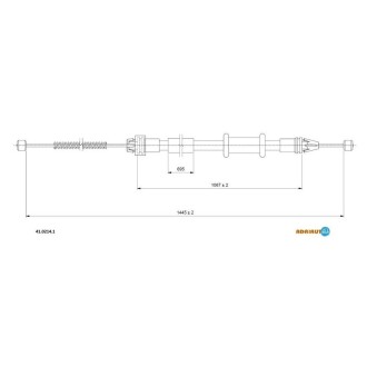 Трос ручного тормоза renault kangoo ADRIAUTO 41.0214.1