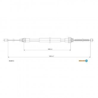 41.0217.1 ADRIAUTO ADRIAUTO RENAULT Трос ручного тормоза задн. лев. (бараб.) Clio 98-