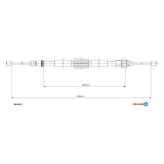 41.0267.1 ADRIAUTO ADRIAUTO RENAULT Трос ручного тормоза лев.Clio 05-