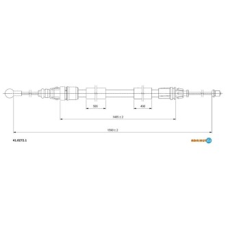 Трос ручного тормоза opel vivaro,renault trafic ADRIAUTO 41.0272.1