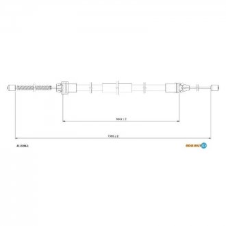 41.0284.1 ADRIAUTO Трос тормозной RENAULT Twingo II all RH4/07-