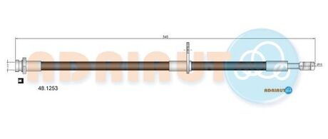 48.1253 ADRIAUTO ADRIAUTO Шланг тормозной пер. прав. SUZUKI Grand Vitara 1.6 08-