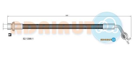 52.1299.1 ADRIAUTO ADRIAUTO TOYOTA Шланг тормозной задн.прав.Rav 4 III 2.0/2.2 06-