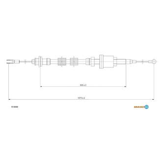 57.0102 ADRIAUTO Тросик сцепления Adriauto