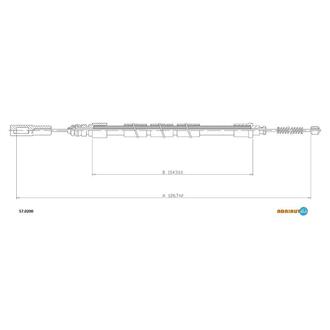 57.0200 ADRIAUTO ADRIAUTO VOLVO Трос ручного тормоза лев. 340,360 81- 1268