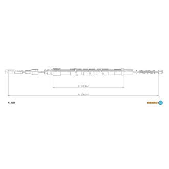 57.0201 ADRIAUTO ADRIAUTO VOLVO Трос ручного тормоза прав.340,360 81- 1360